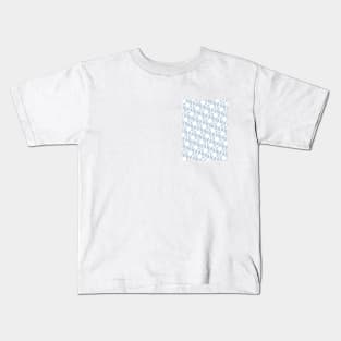 Blue pattern geometric abstract modern Kids T-Shirt